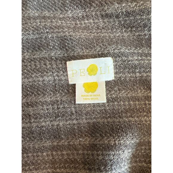 Peoli Hand Spun & Knit Wool Cardigan Brown Women's OS NWT - Picture 9 of 14